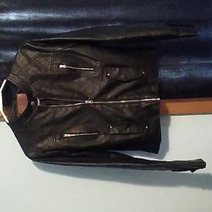 Leather jacket with 4 pockets